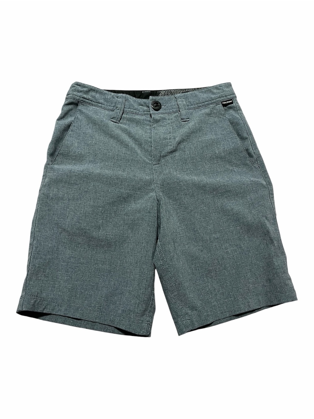 Volcom Men’s Slate Gray Flat-Front Shorts Size 25 Teen Summer Skate Surf